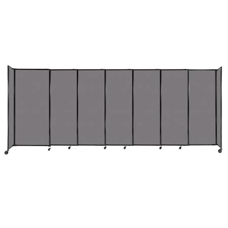 Versare StraightWall Sliding Portable Partition 15'6" x 6' Slate Fabric 1472719